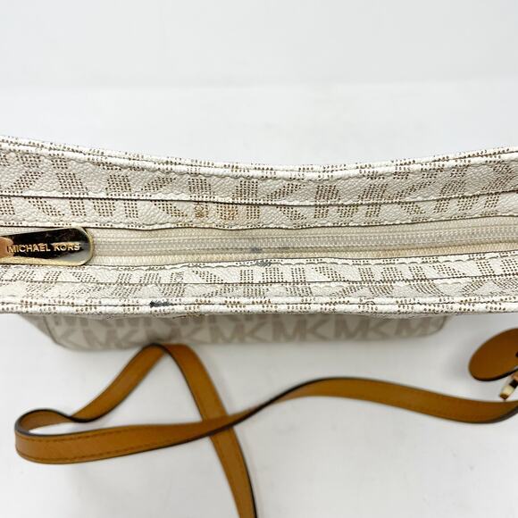 Michael Kors Jet Set Travel Crossbody Bag Vanilla *READ* - Picture 8 of 11